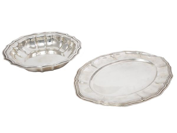 Two silver tray