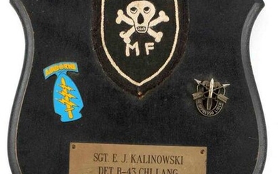 US VIETNAM SPECIAL FORCES PLAQUE IN COUNTRY PATCH
