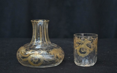 VICTORIAN TUMBLE UP FRENCH CARAFE WITH GLASS