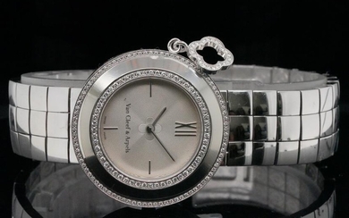 Van Cleef & Arpels Diamond 18K 32mm Alhambra Watch
