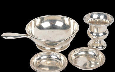 Various American sterling silver, including feeding bowl wit...