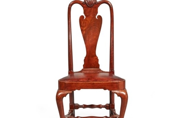 Very Fine and Rare Queen Anne Shell-Carved Compass Seat Rounded Stile Side Chair, Boston, Massachusetts, Circa 1745