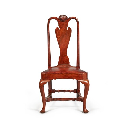 Very Fine and Rare Queen Anne Shell-Carved Compass Seat Rounded Stile Side Chair, Boston, Massachusetts, Circa 1745