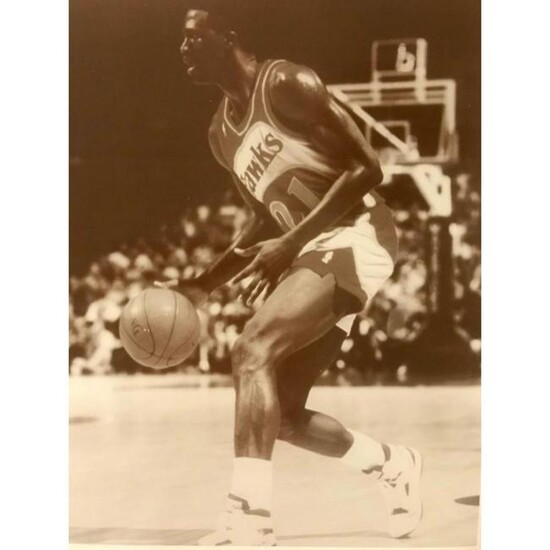 Vintage Atlanta Hawks Basketball Photo Print