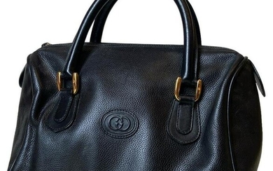 Vintage GUCCI Black Leather Bag