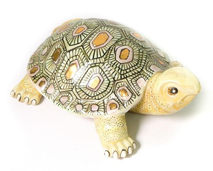 Vintage Maitland Smith Porcelain Turtle Figurine