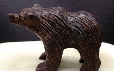 Vintage small carved wood Black Forest bear