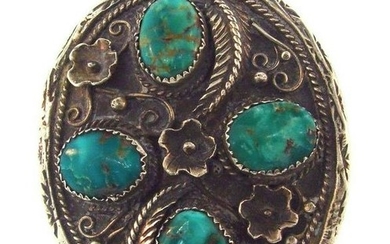 WOW Sterling Silver & Turquoise Statement Ring