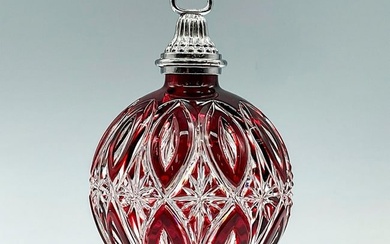 Waterford Crystal Annual Red Cased Ball Ornament 40023172