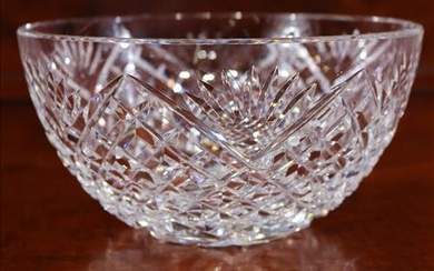 Waterford leaded crystal bowl, 4 in. T, 8 in. Dia.