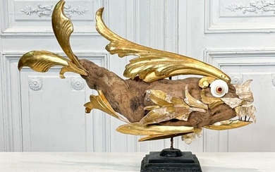 Whimsical Italian Found Object Fish Sculpture