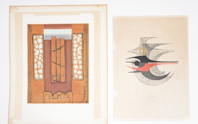 iGavel Auctions: Two Japanese Woodblock Prints, Fujita Fumio and Miroyumi Tajima 2AEW9
