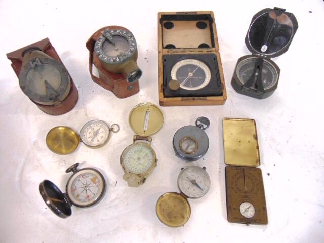 10, Hand Held Compass Collection, m2, Sun Watch, U.S.