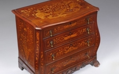 KETTLE FRONT 18TH CENTURY DUTCH MARQUETRY CHEST