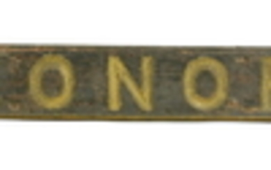 SHIP'S QUARTERBOARD OF THE SCHOONER "LEONORA" WRECKED 1909