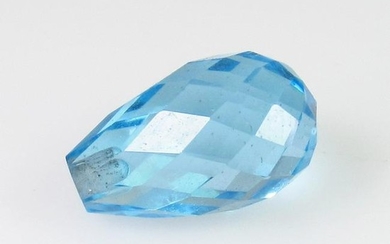 3.39 Ct Genuine Swiss Blue Topaz Drilled Pear Drop