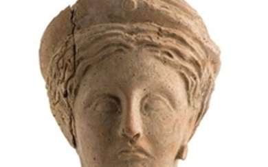 Roman Terracotta Votive Portrait of a Goddess 3rd - 2nd...