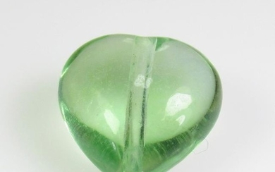 12.66 Ct Genuine Green Flourite Drilled Heart Drop