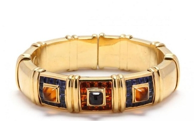 18KT Gold and Gem-Set Bracelet, Garber