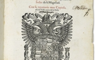 ALFONSO X (1221-1284) – Las Siete partidas del Sabio Rey don Alonso el nono. Commentary by LOPEZ, Gregorio (c.1496-1560). Salamanca: Andrea de Portonaris, 1555.