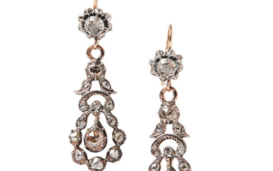 Antique Rose-cut Diamond Earrings