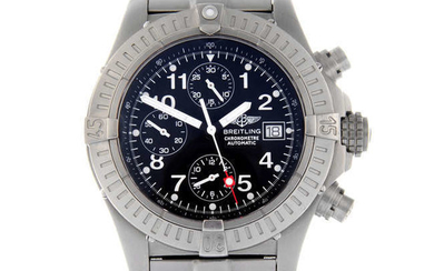 BREITLING - a gentleman's titanium Avenger chronograph bracelet watch.