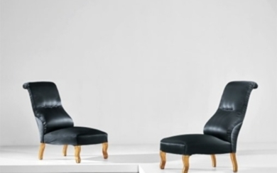 Carlo Mollino, Unique pair of lounge chairs, designed for the living room of the Ada and Cesare Minola House, Turin