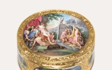A CONTINENTAL ENAMELLED GOLD SNUFF-BOX, POSSIBLY VIENNA, 19TH CENTURY