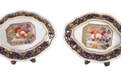 A pair of Derby oval dishes