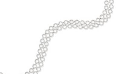 A diamond fancy-link necklace,, by Adler