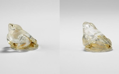 Egyptian Rock Crystal Frog Amulet