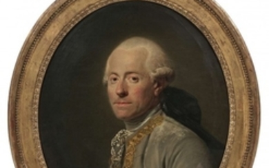 Etienne AUBRY Versailles, 1745 - 1781 Portrait d'homme, dit autrefois portrait de l'orfèvre Alibert de La Roquette