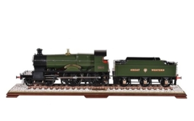 An exhibition quality 3 ½ inch gauge model of a Great Western Railway 4-4-0 County Class tender locomotive No 3834 County of Somerset