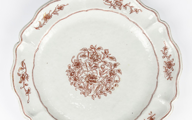 Export Red and Gilt Decorated Plate