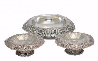Fine Sterling Silver Center Piece and Compotes