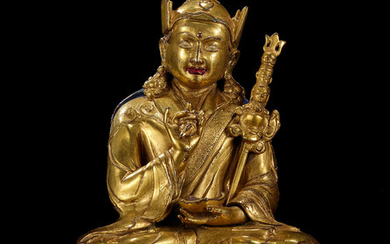 A gilt copper-alloy figure of Padmasambhava
