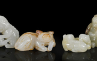 Group of Four Chinese Carved Jade Animals