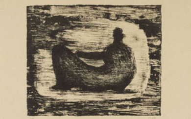 Henry Moore (1898-1986) Black Reclining Figure II (Cramer 379)
