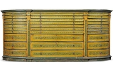 AN ITALIAN 'LACCA' LARGE FILING CHEST, LATE 18TH/EARLY 19TH CENTURY