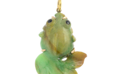 A jade fish pendant.