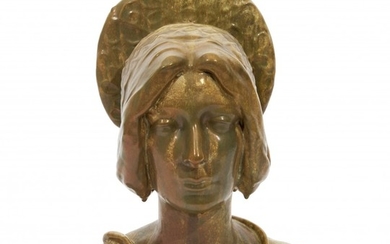 Jérôme MASSIER (1820-1909) Buste de Jeune Femme - Circa 1890-1900