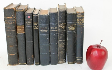 9 leather bound foreign language books