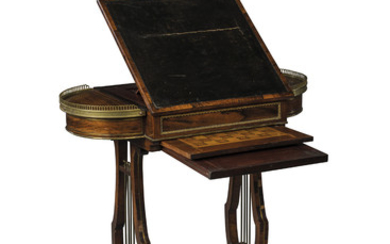 A REGENCY GILT-BRASS-MOUNTED ROSEWOOD WORK AND GAMES TABLE, CIRCA 1810, IN THE MANNER OF GILLOWS