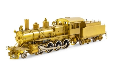 A Samhongsa Brass HO-Gauge 2-8-0 Locomotive and Tender