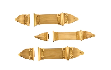 A set of early 19th century Dutch 20 carat gold book clasps Amsterdam 1819 by JVA (untraced)