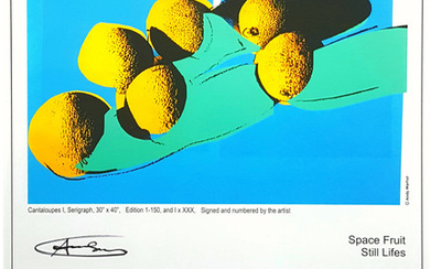 'Space Fruits: Still Life' Exhibition Poster (Cantaloupes I)