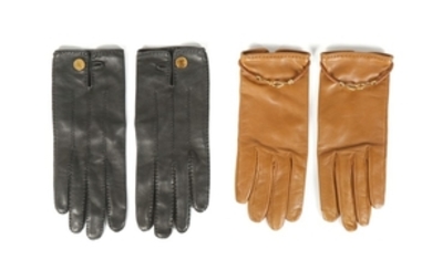 Two Pairs of Hermes Gloves, to include a...