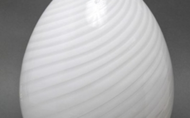 Venetian Murano Swirl Glass Egg-Form Lamp