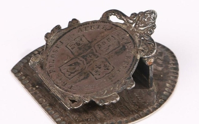Victorian silver desk clip, London 1900, maker Stuart