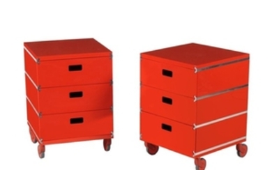Werner Aisslinger for Magis, two Plus Unit three drawer units